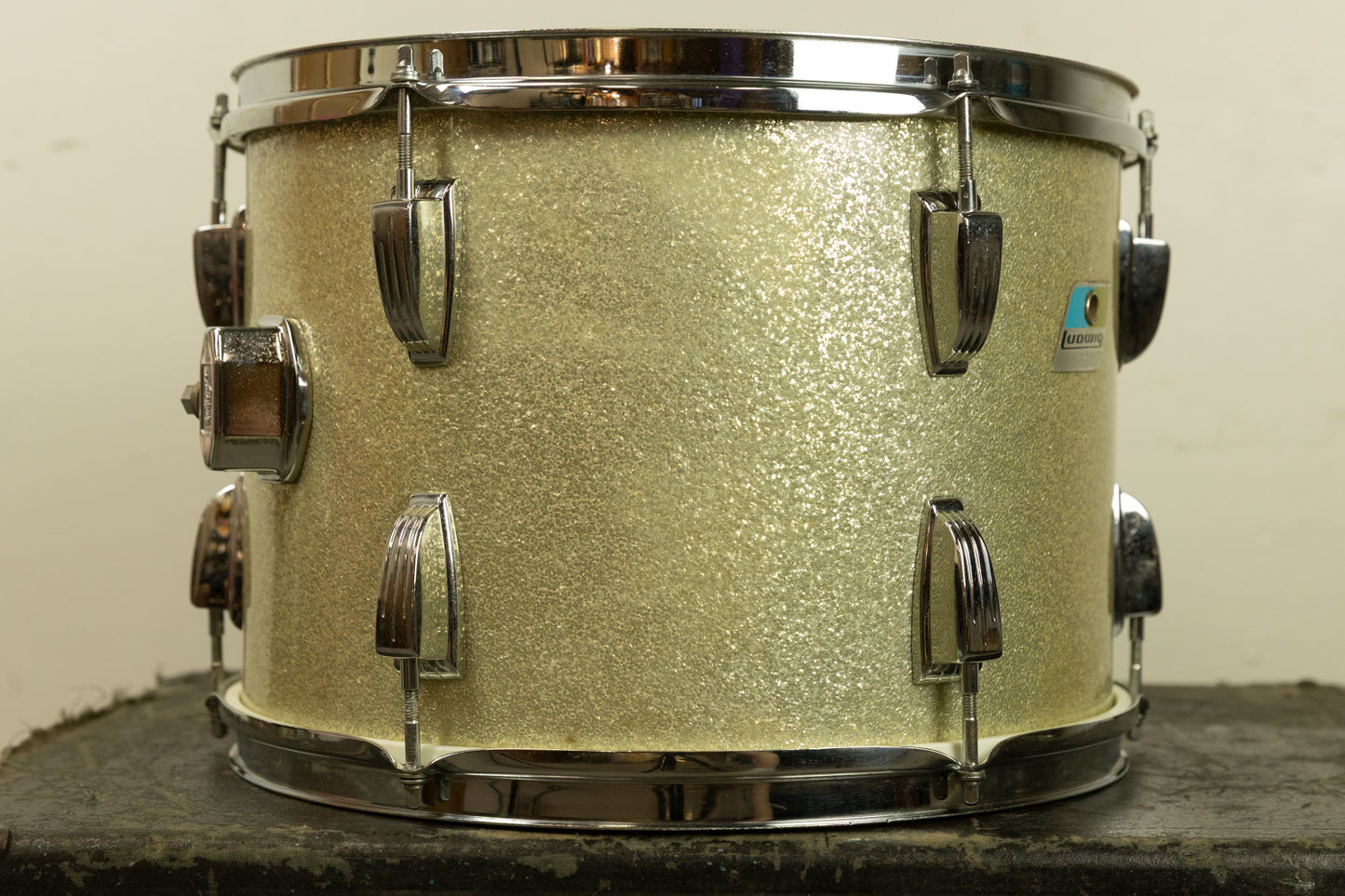1970s Ludwig 10x14 Silver Sparkle Tom