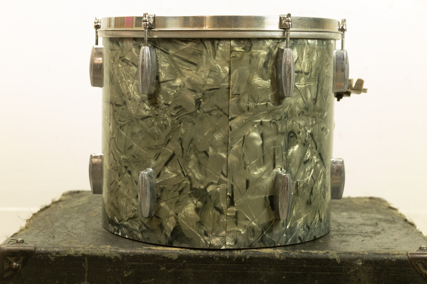 1940s Slingerland 12x14 Black Diamond Pearl Radio King Tom