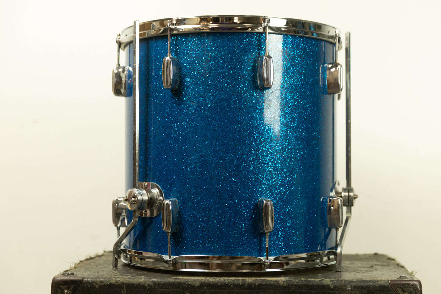 1960s Rogers 16x16 Sparkling Blue Pearl Floor Tom