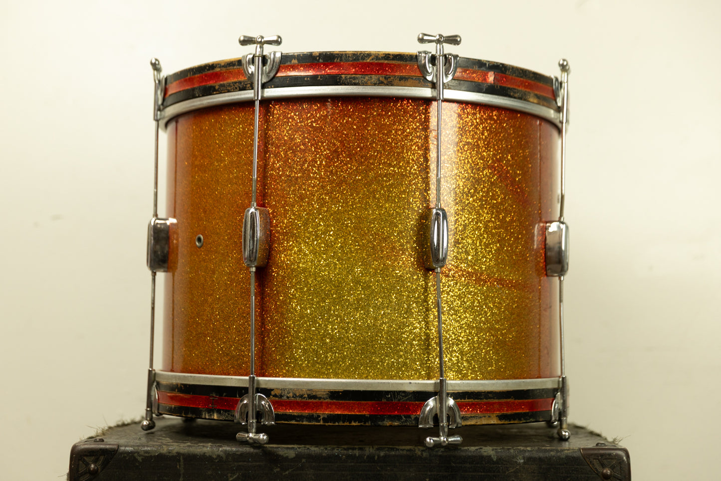 1960s Rogers 14x20 Tower Red Sparkling Pearl Bass Drum