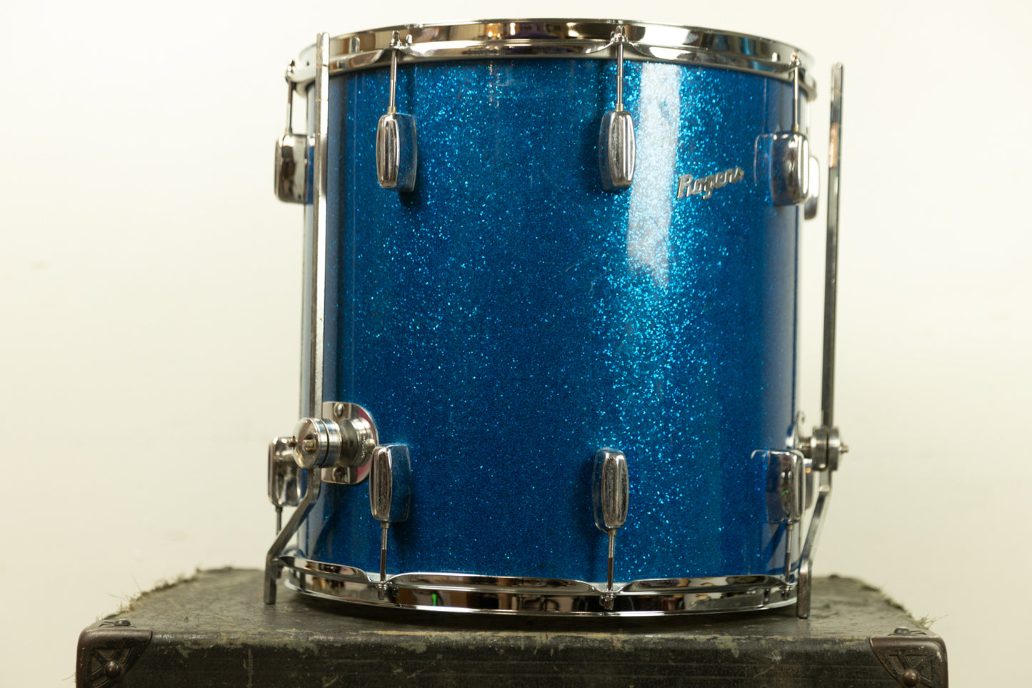 1960s Rogers 16x16 Sparkling Blue Pearl Floor Tom