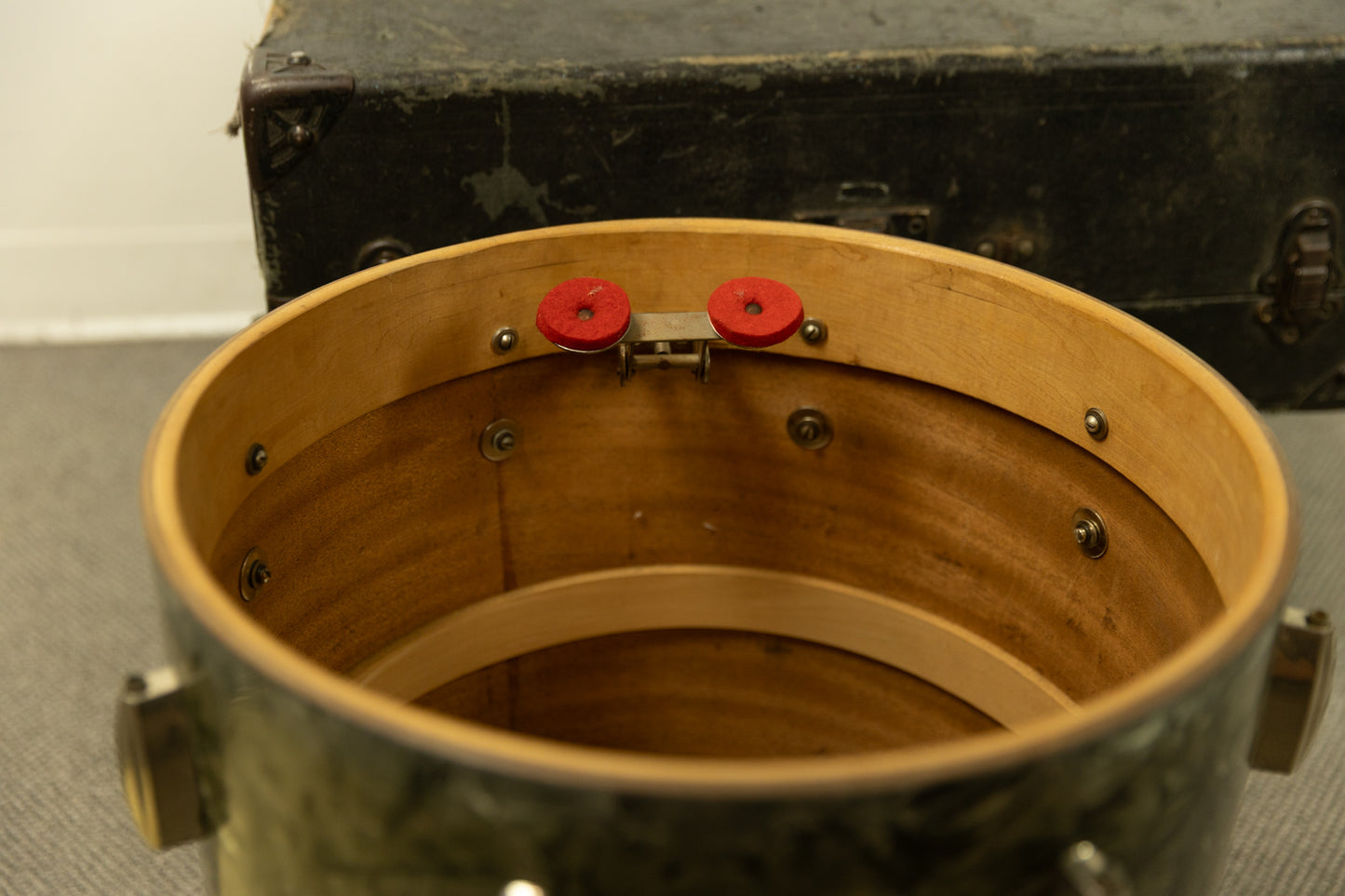 1940s Slingerland 16x16 Black Diamond Pearl Tom