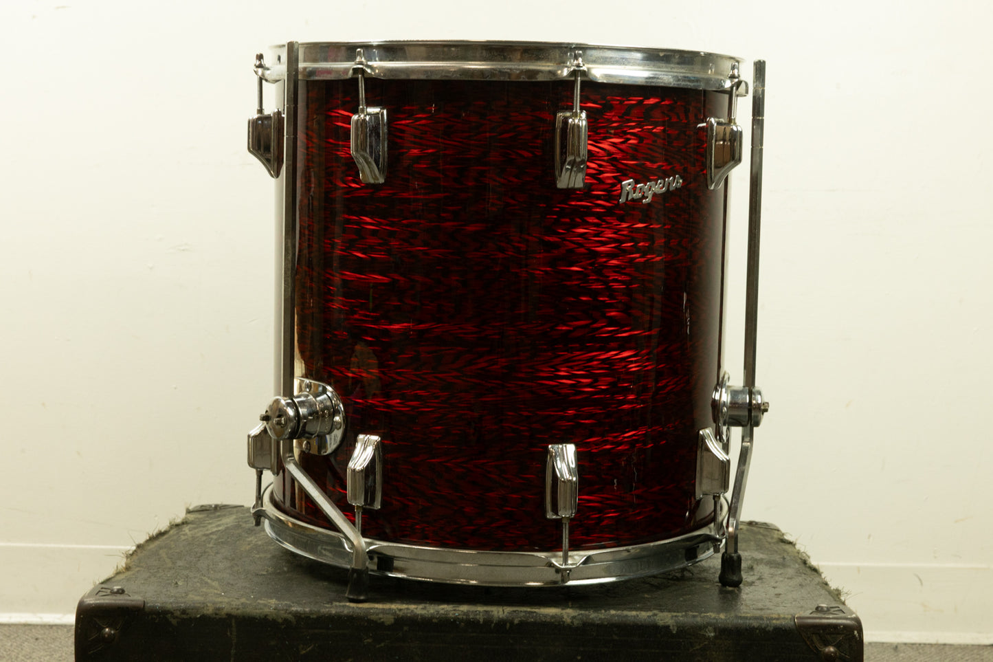 1970s Rogers 16x16 Red Onyx Floor Tom