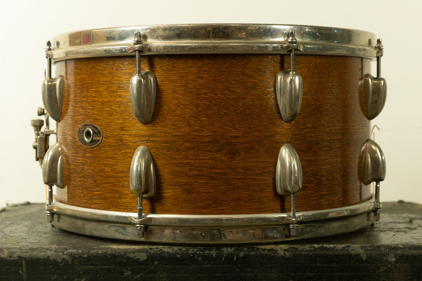 1961 Slingerland 8x15 Natural Mahogany Concert King Snare Drum