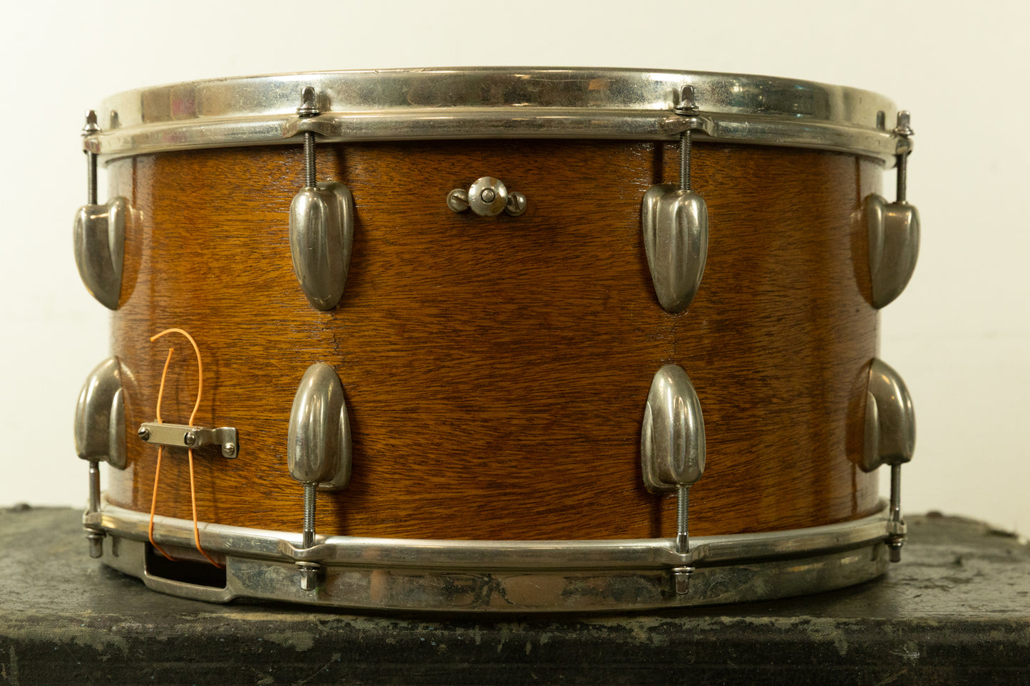 1961 Slingerland 8x15 Natural Mahogany Concert King Snare Drum