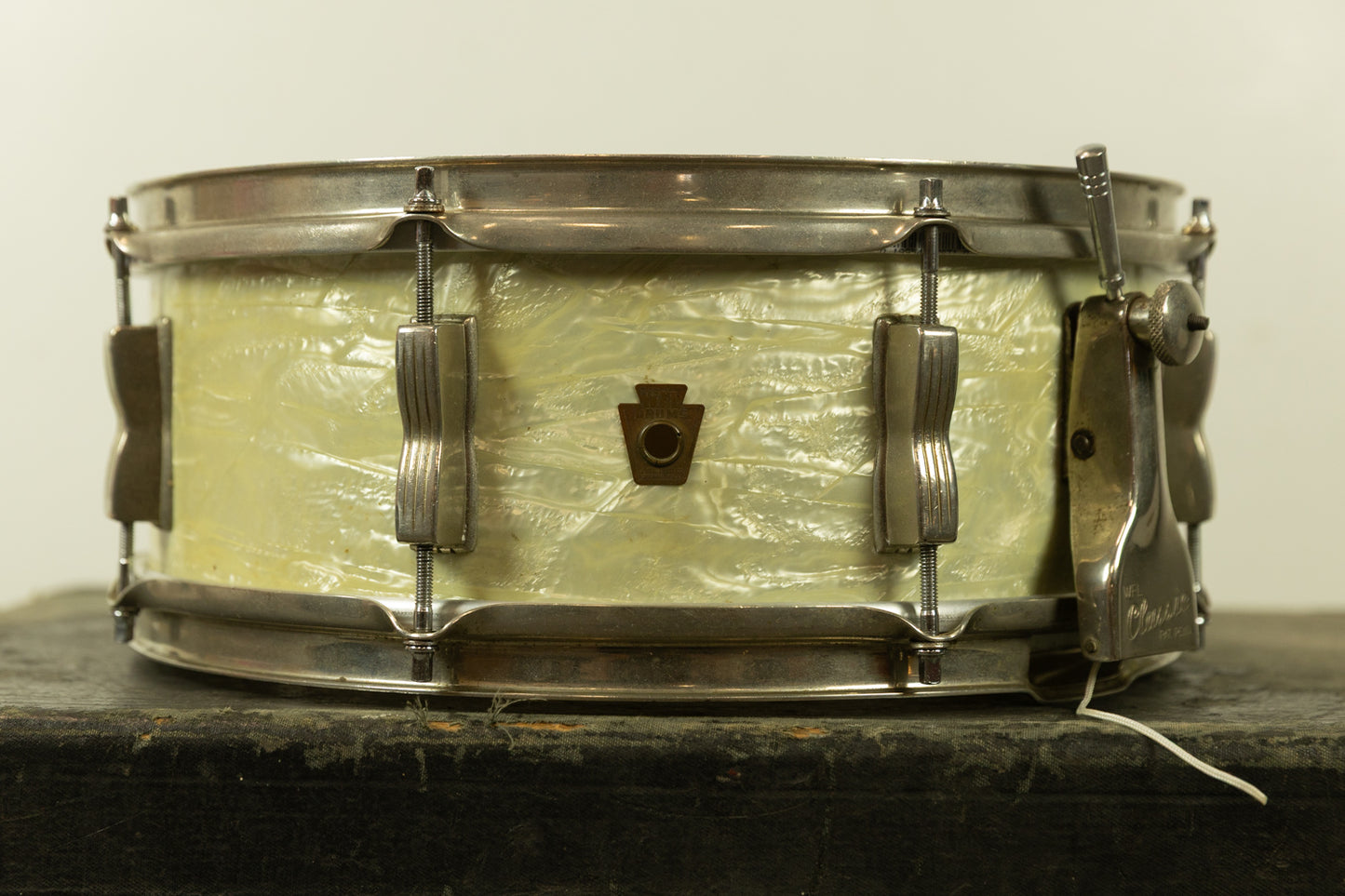1950s 5x14 WFL White Marine Pearl "Super Classic" Snare Drum