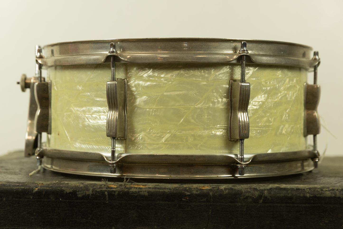 1950s 5x14 WFL White Marine Pearl "Super Classic" Snare Drum