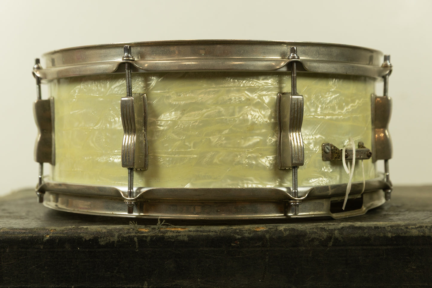 1950s 5x14 WFL White Marine Pearl "Super Classic" Snare Drum