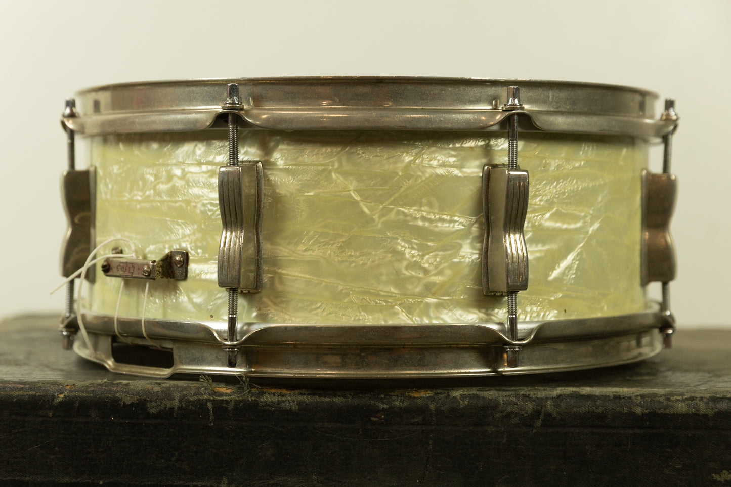 1950s 5x14 WFL White Marine Pearl "Super Classic" Snare Drum