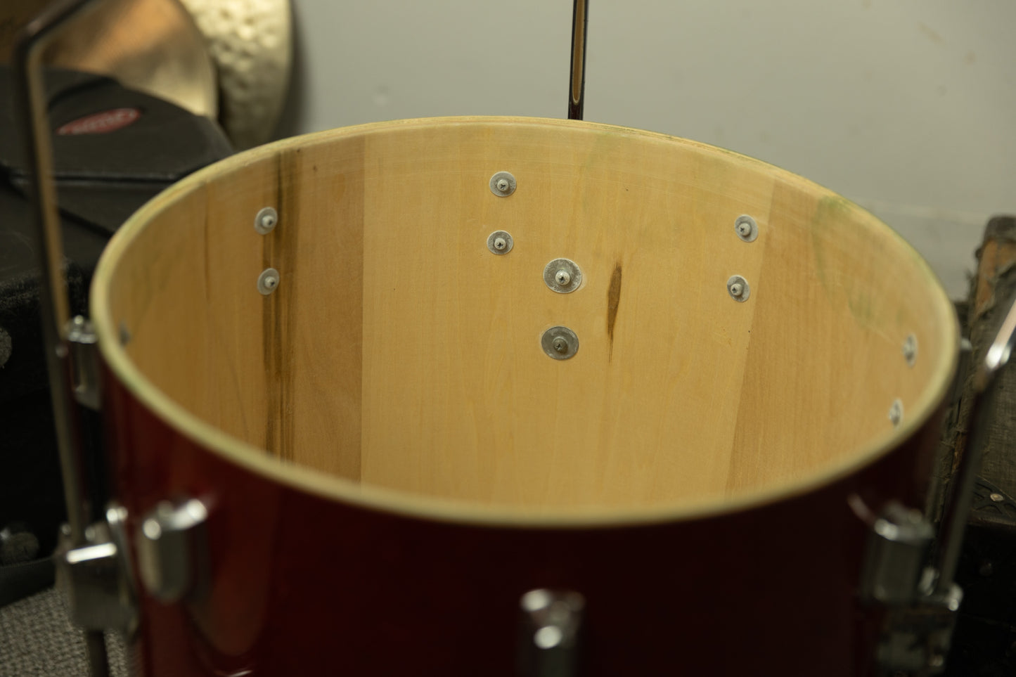 Vintage Dixie Red Sparkle Drum Set 12x18 8x12 16x16 and 5x13