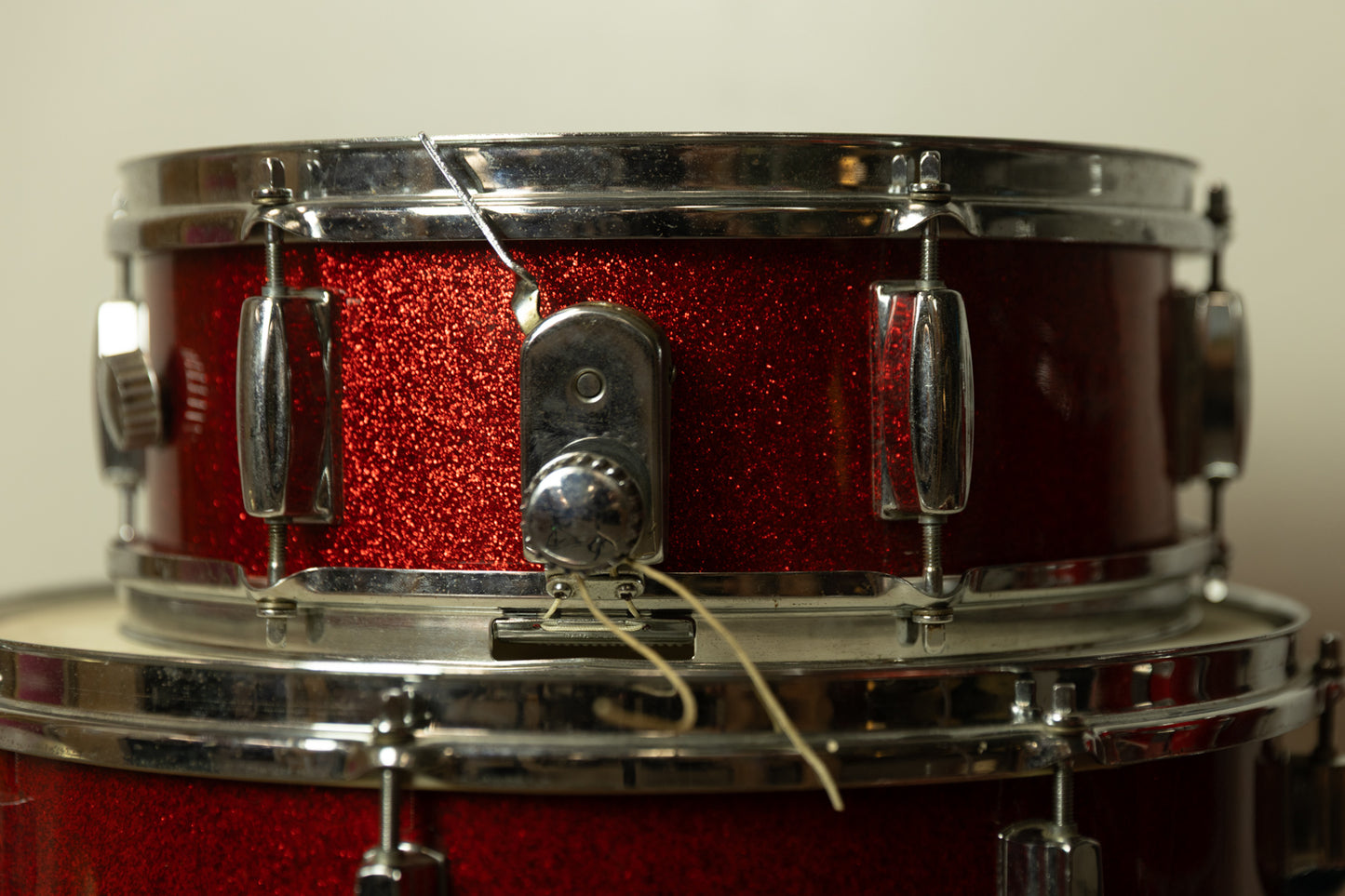 Vintage Dixie Red Sparkle Drum Set 12x18 8x12 16x16 and 5x13