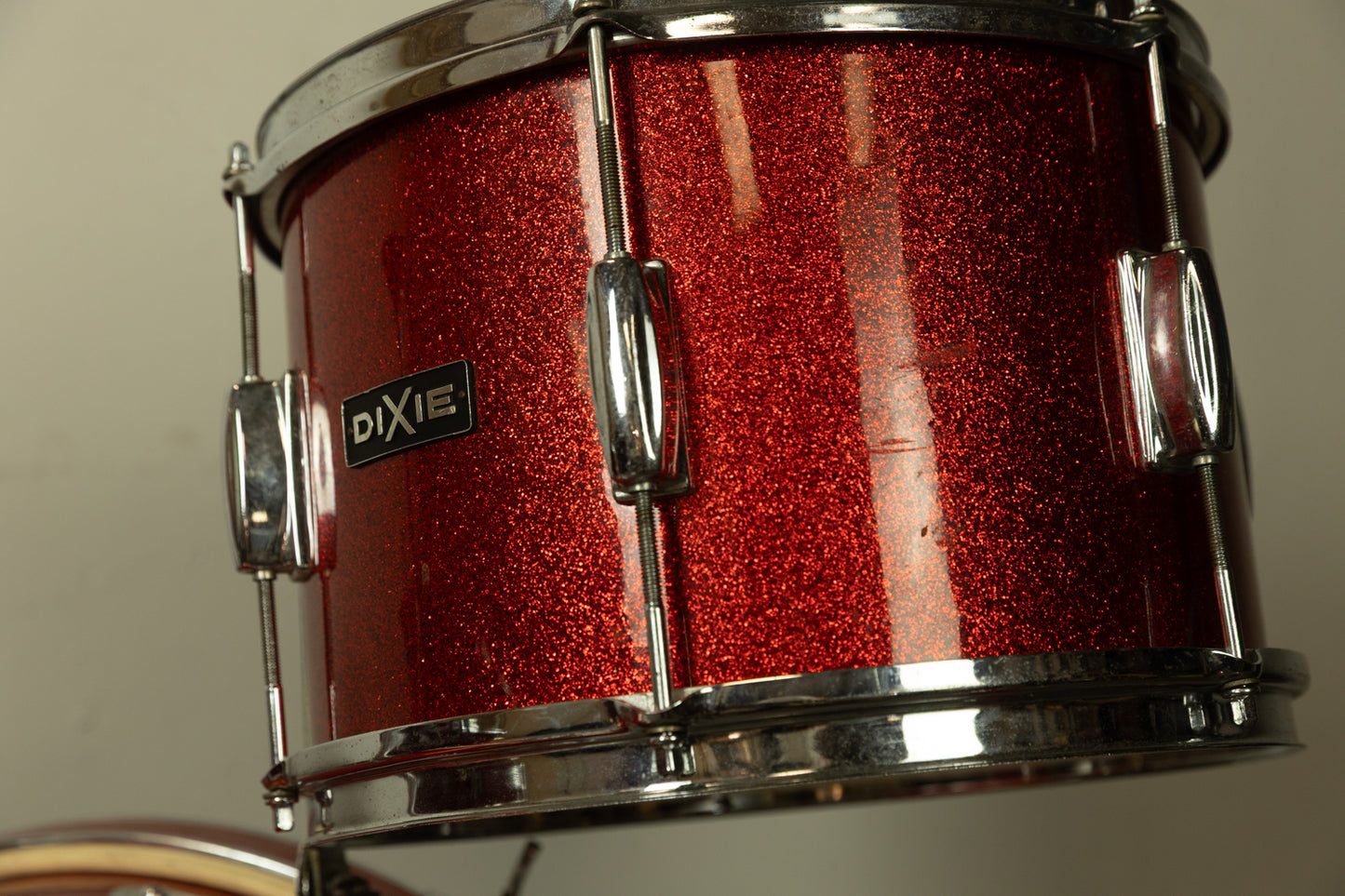 Vintage Dixie Red Sparkle Drum Set 12x18 8x12 16x16 and 5x13