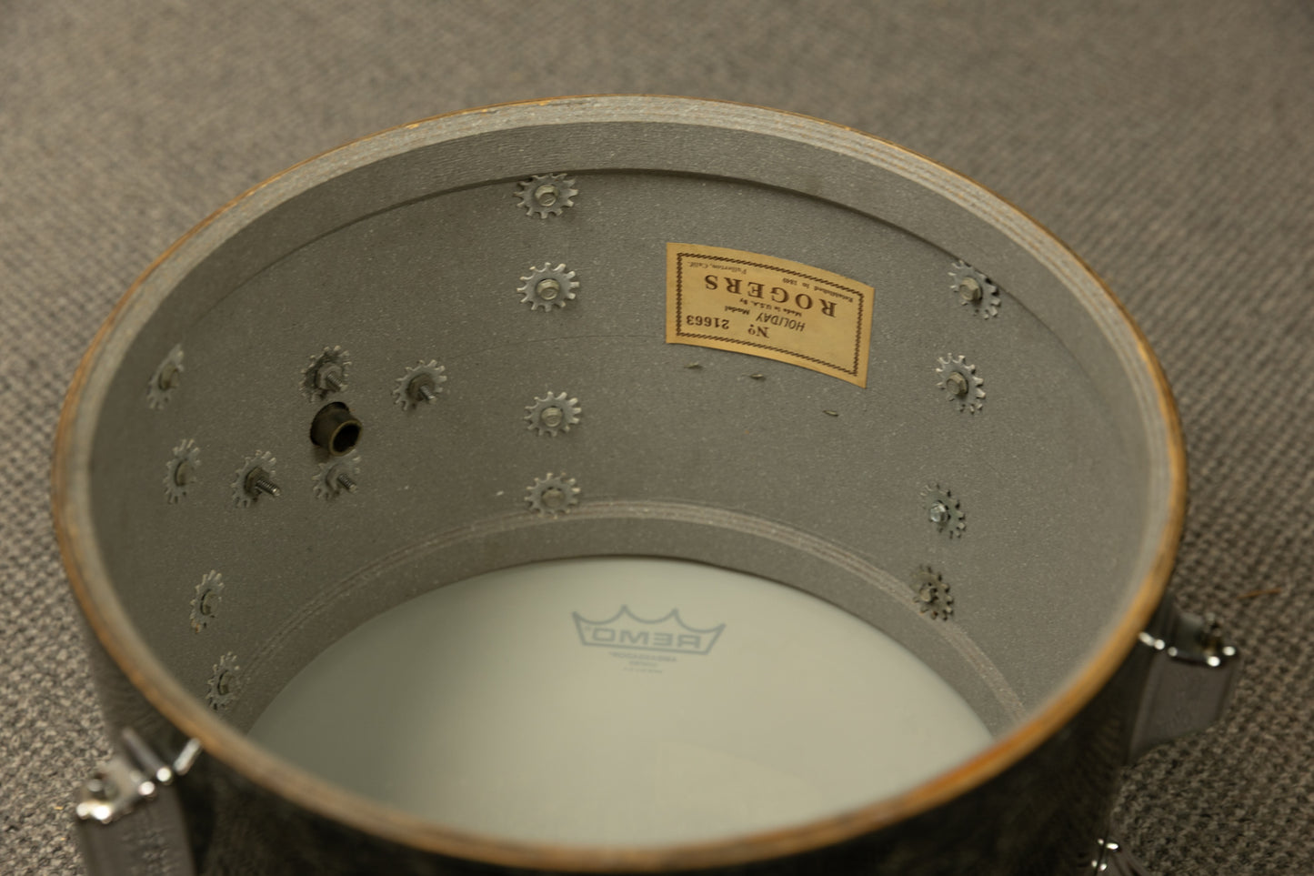 1970s Rogers Black Diamond Pearl 14x24 9x13 and 16x16 Drum Set