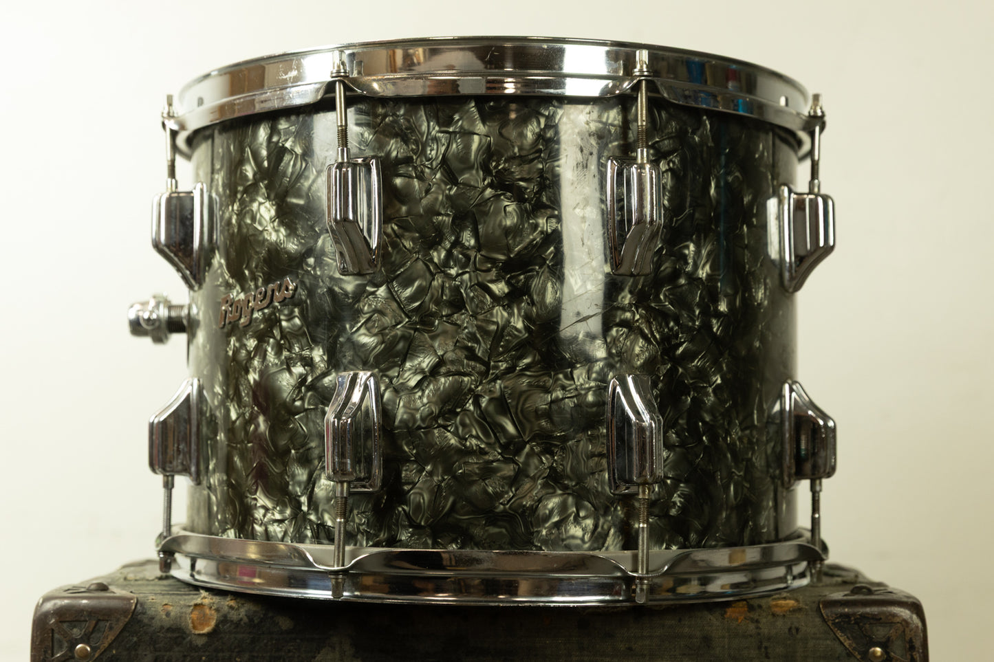 1970s Rogers 10x14 Black Diamond Pearl Tom