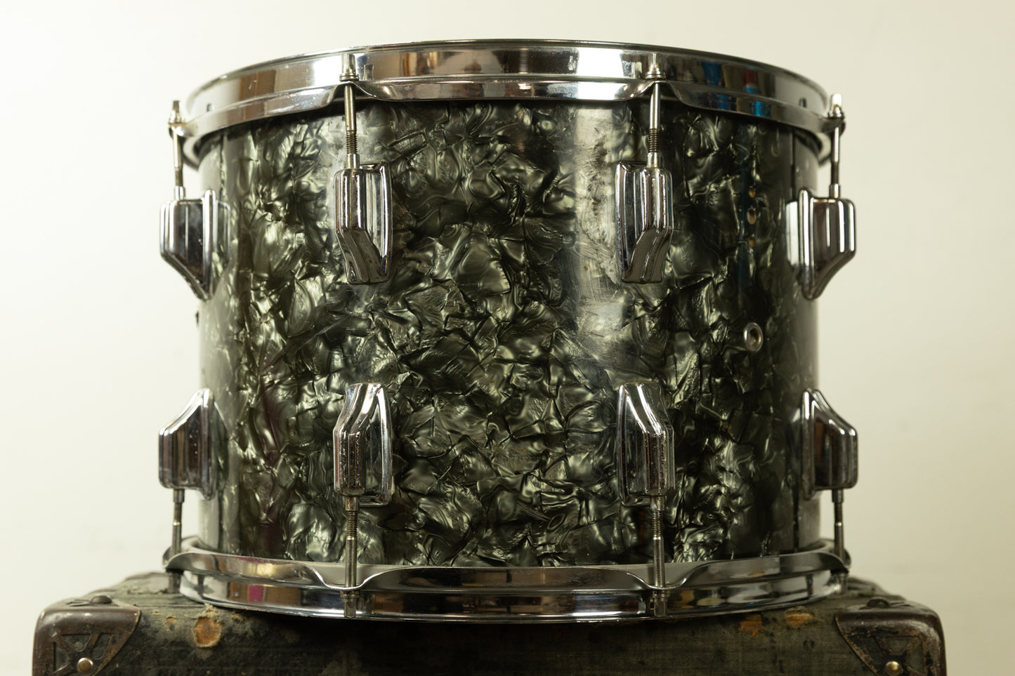 1970s Rogers 10x14 Black Diamond Pearl Tom