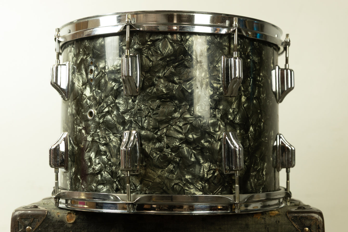 1970s Rogers 10x14 Black Diamond Pearl Tom