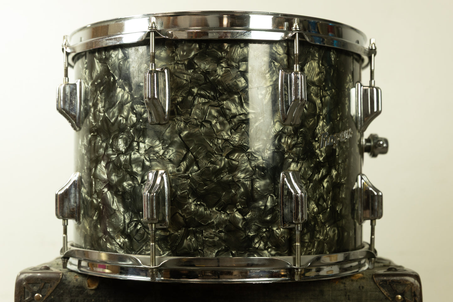 1970s Rogers 10x14 Black Diamond Pearl Tom