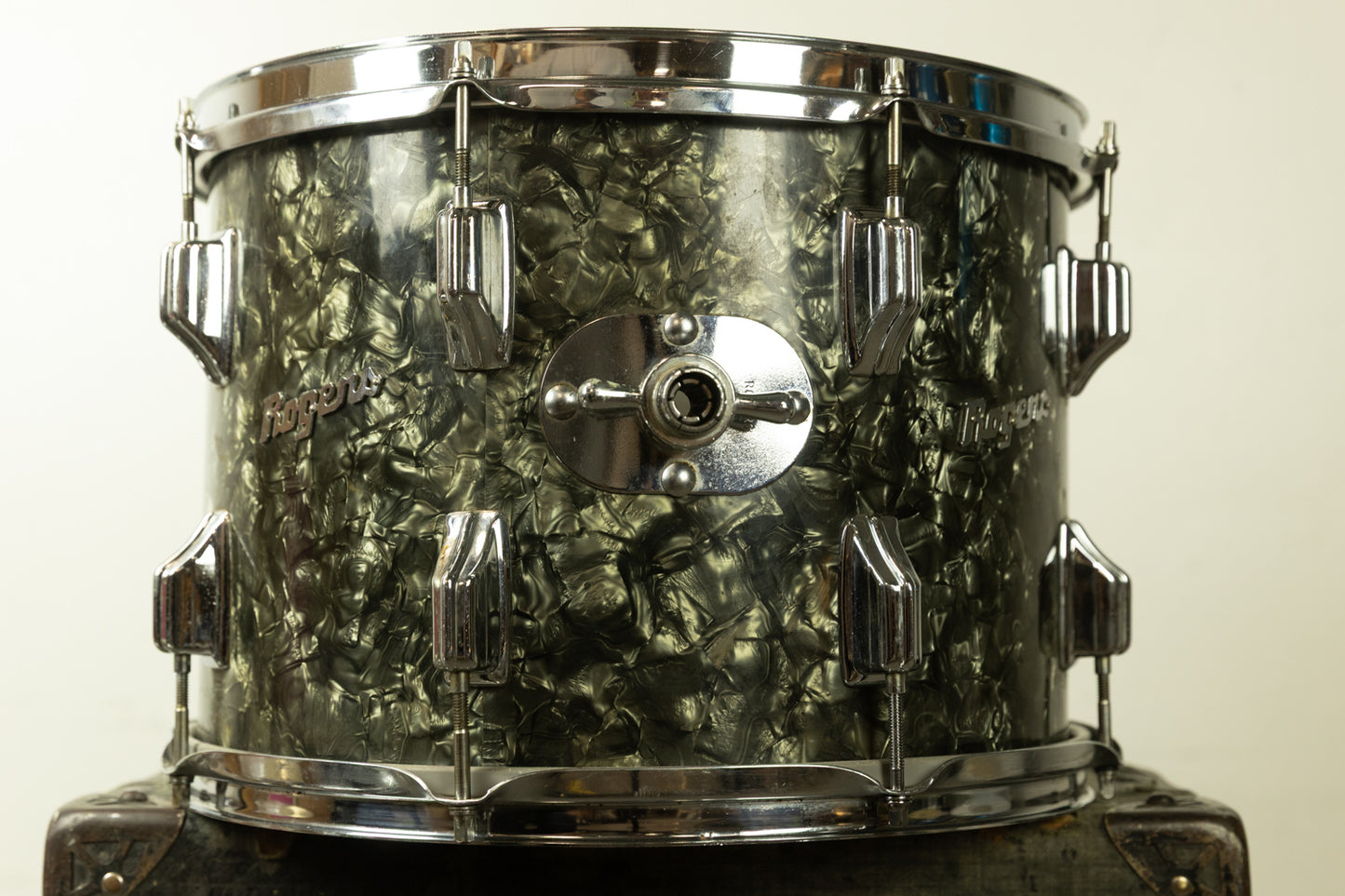 1970s Rogers 10x14 Black Diamond Pearl Tom