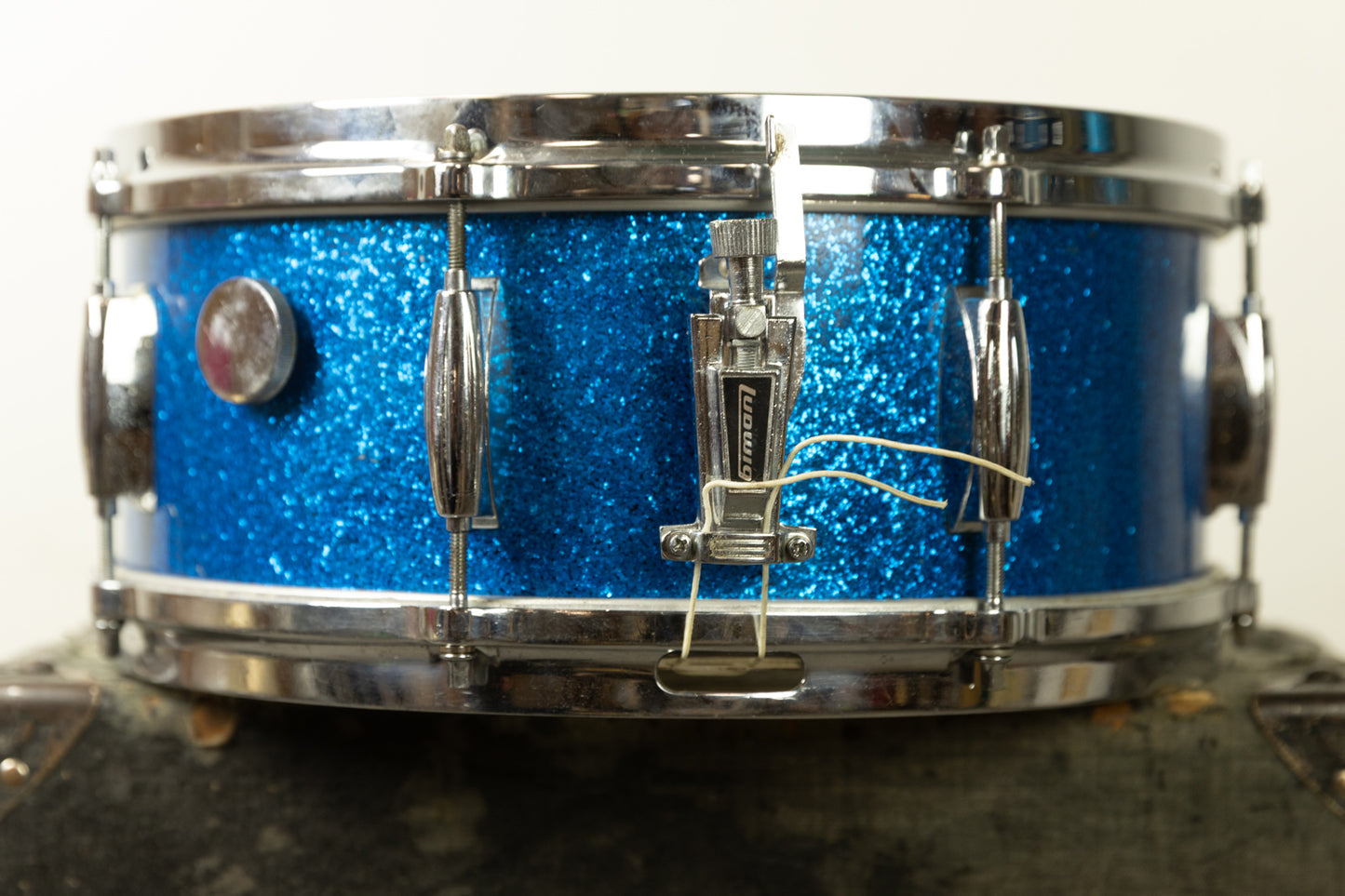 1960s Gretsch 5.5x14 Blue Sparkle Model 4157 Snare Drum