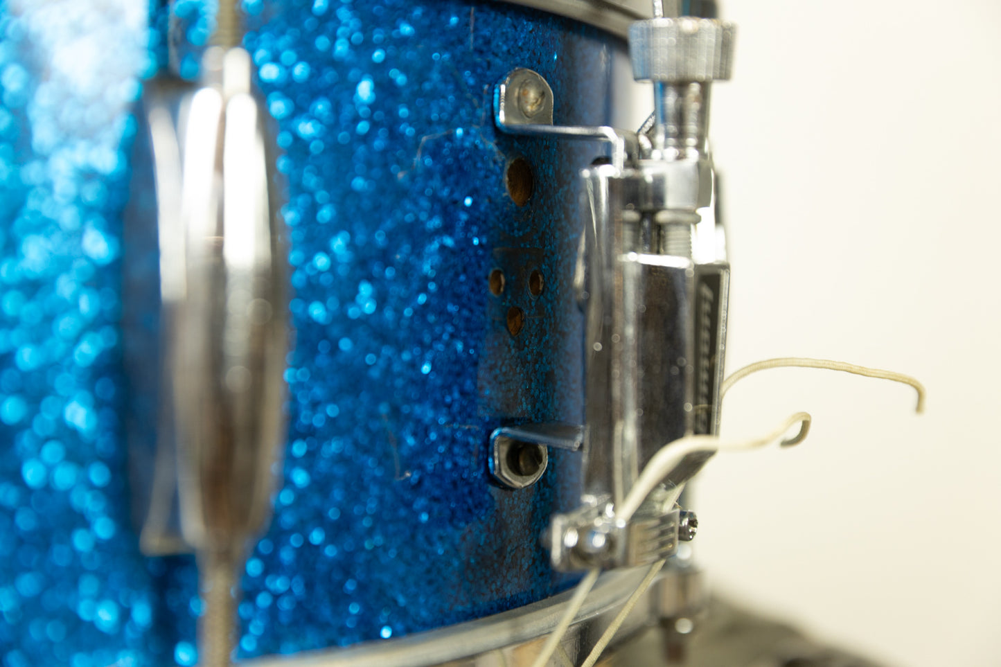 1960s Gretsch 5.5x14 Blue Sparkle Model 4157 Snare Drum