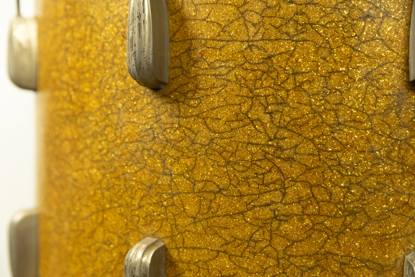 1950s Slingerland 14x22 Gold Sparkle Pearl Radio King Bass Drum