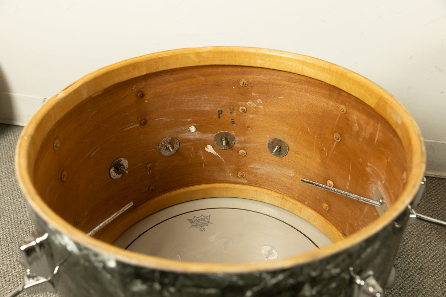 1962 Slingerland Black Diamond Pearl "Double Rail" Drum Set