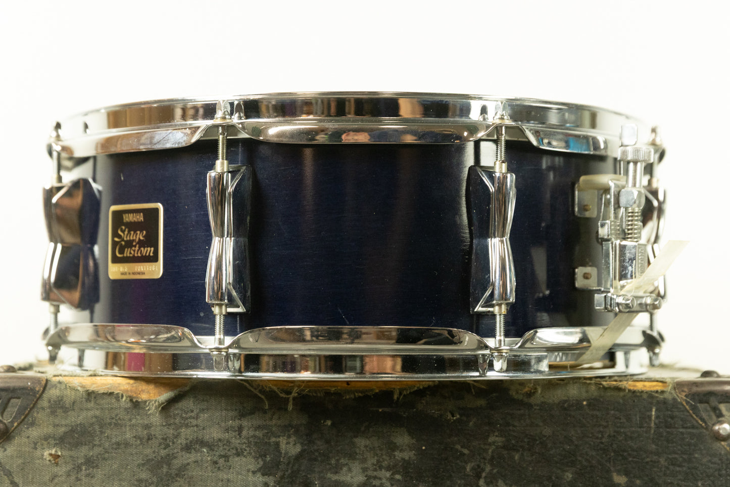 1990s Yamaha 5x14 Stage Customer Blue Lacquer Snare Drum