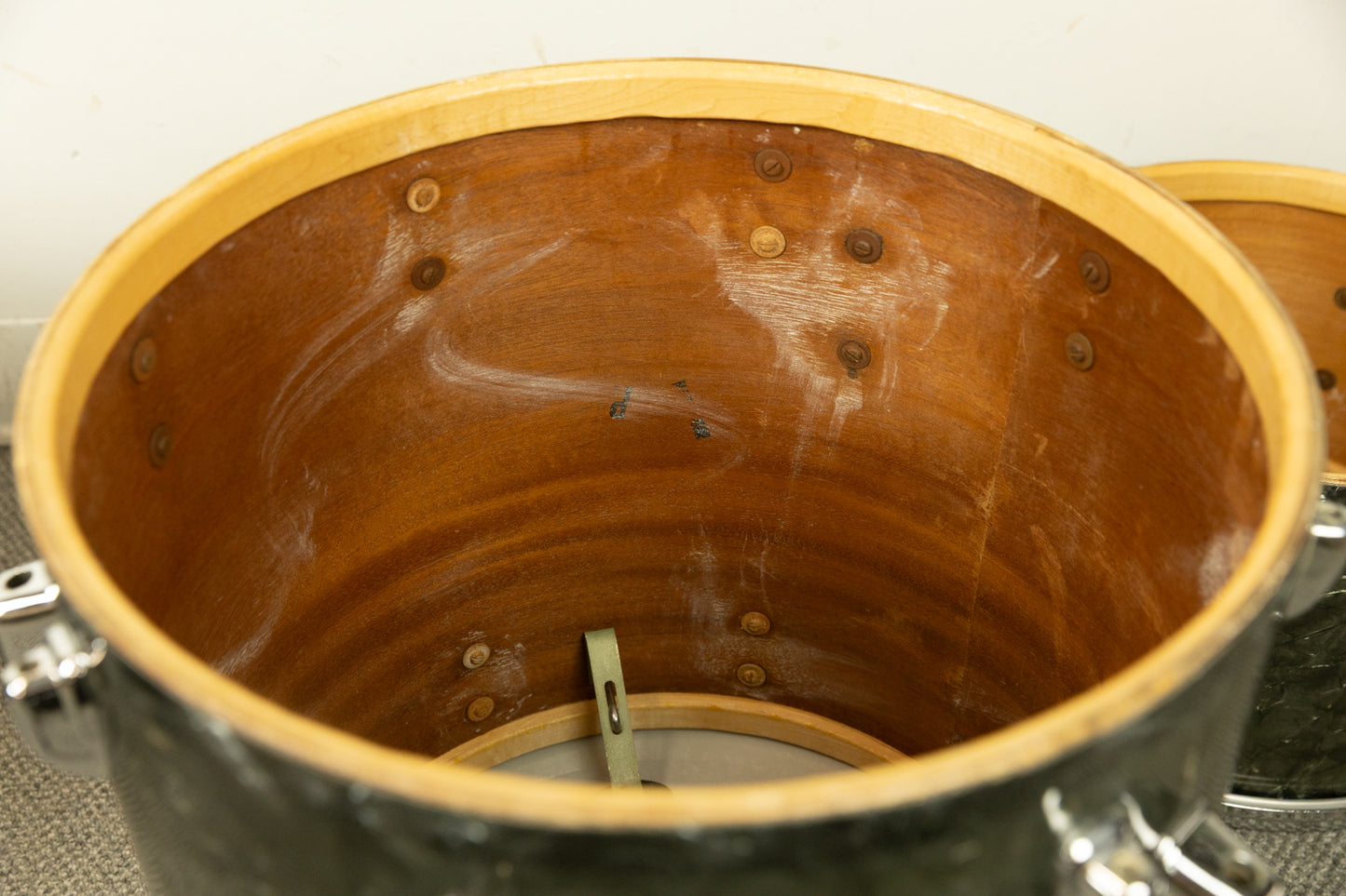 1962 Slingerland Black Diamond Pearl "Double Rail" Drum Set