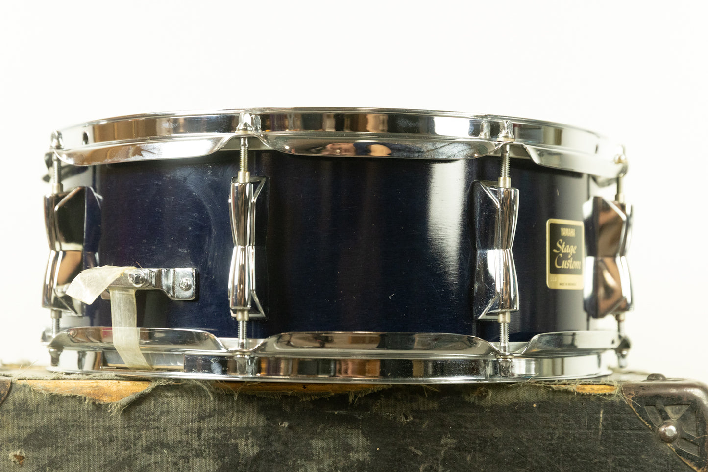 1990s Yamaha 5x14 Stage Customer Blue Lacquer Snare Drum