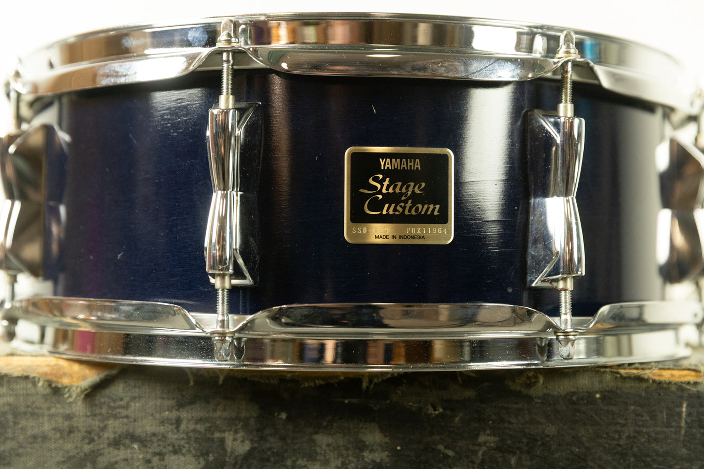 1990s Yamaha 5x14 Stage Customer Blue Lacquer Snare Drum