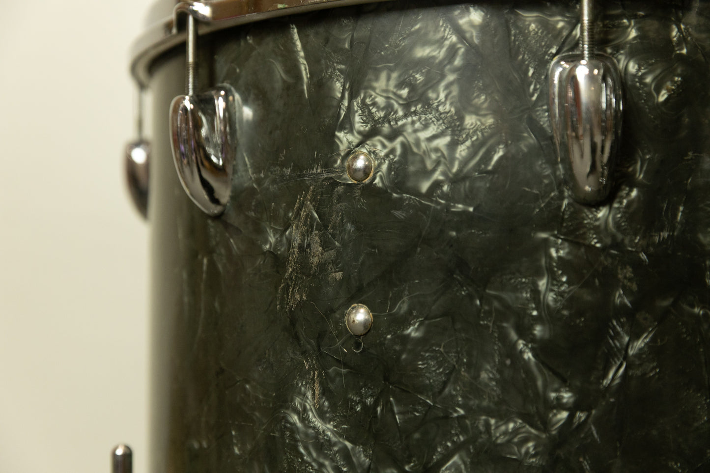 1962 Slingerland Black Diamond Pearl "Double Rail" Drum Set