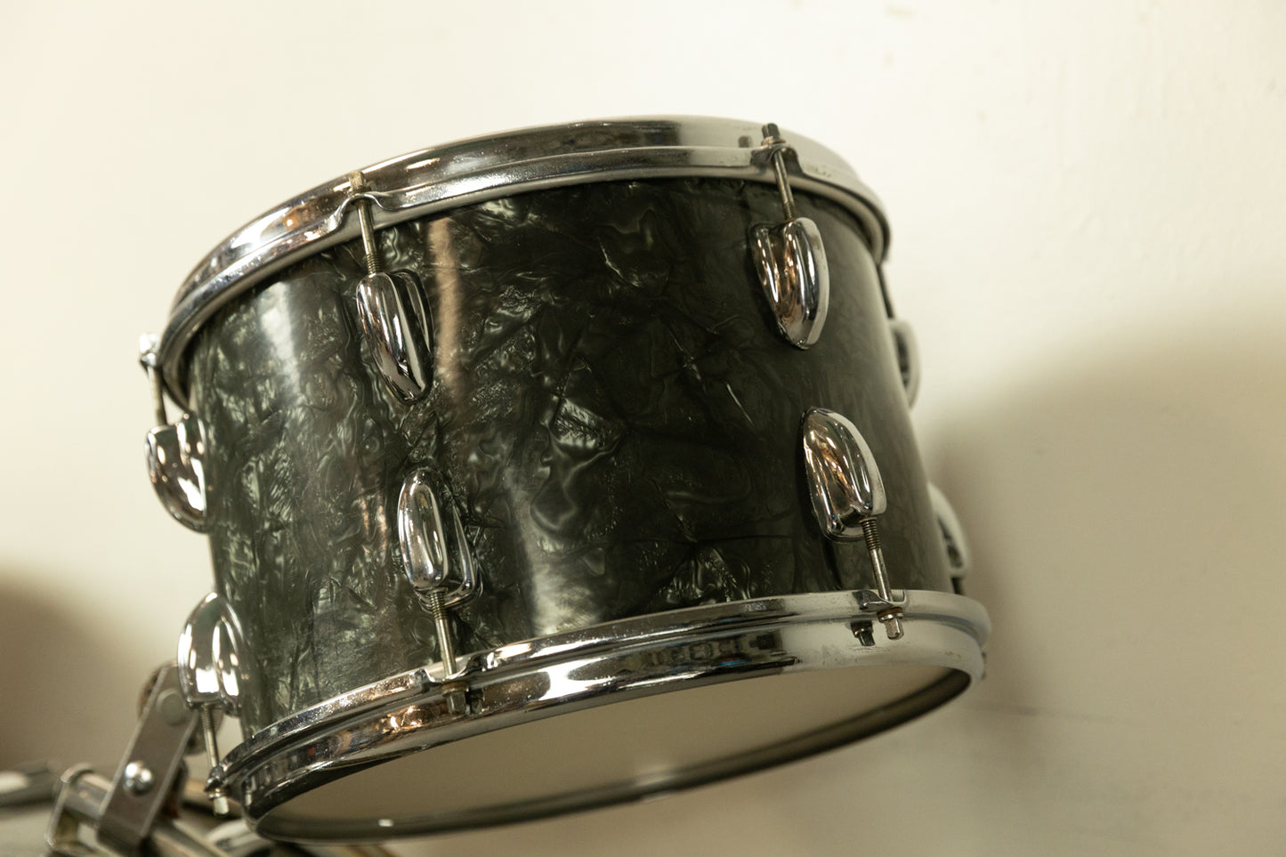 1962 Slingerland Black Diamond Pearl "Double Rail" Drum Set