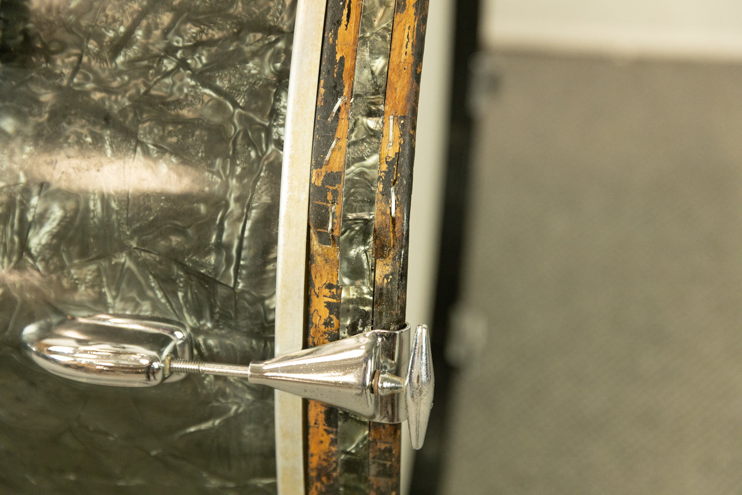 1962 Slingerland Black Diamond Pearl "Double Rail" Drum Set