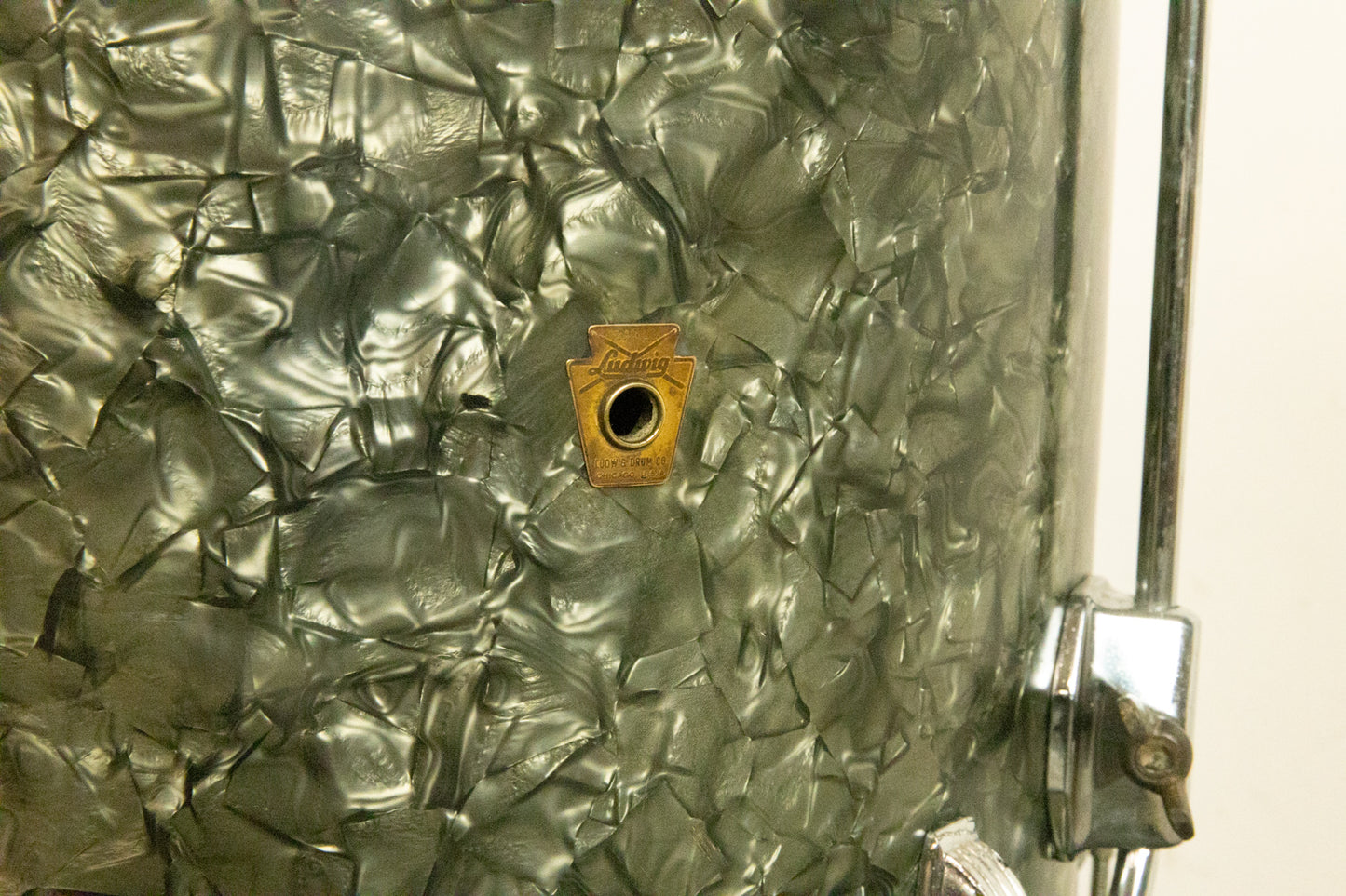 1960s Ludwig 16x16 Black Diamond Pearl Floor Tom