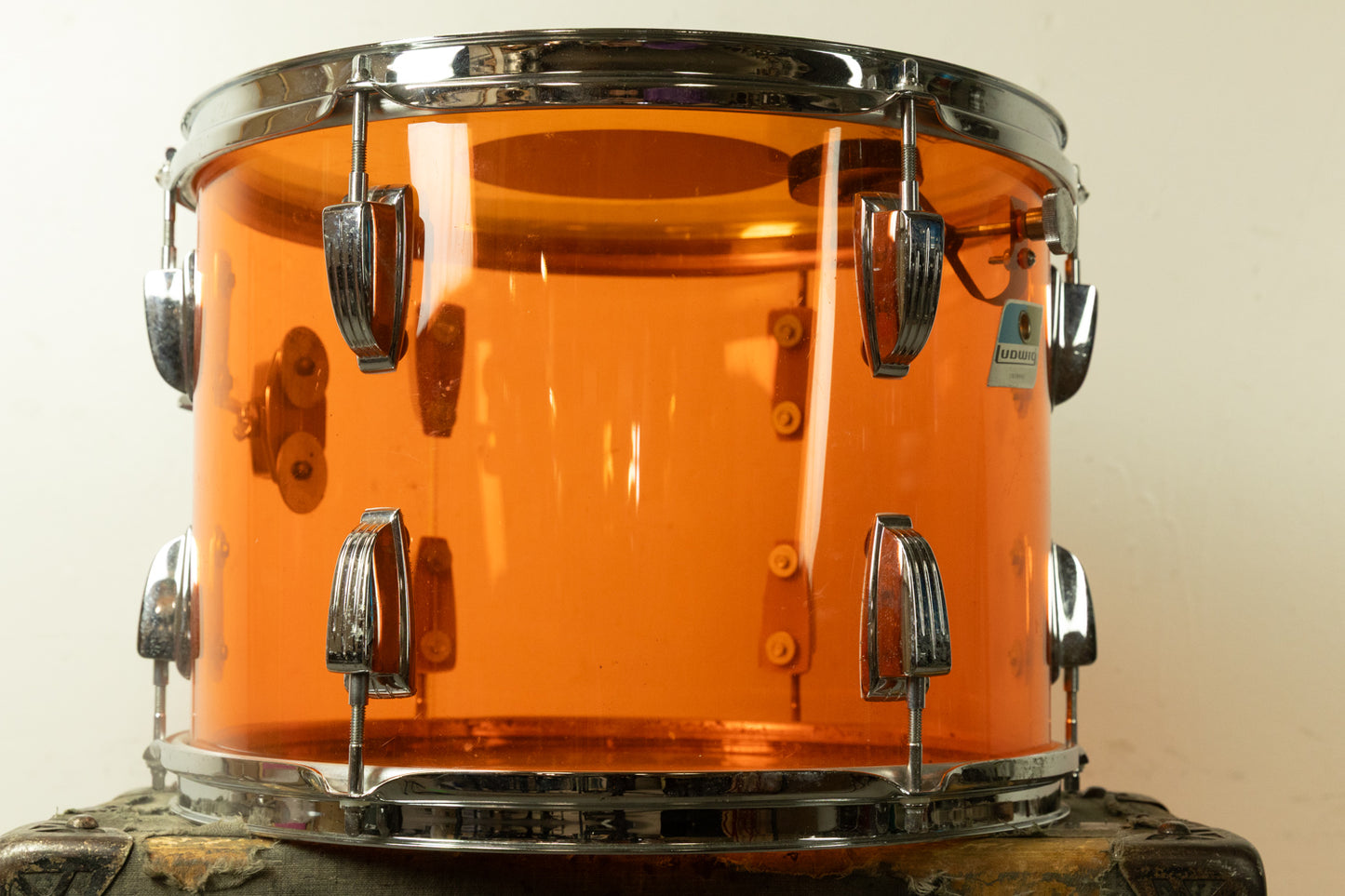 1970s Ludwig 10x14 Amber Vistalite Tom