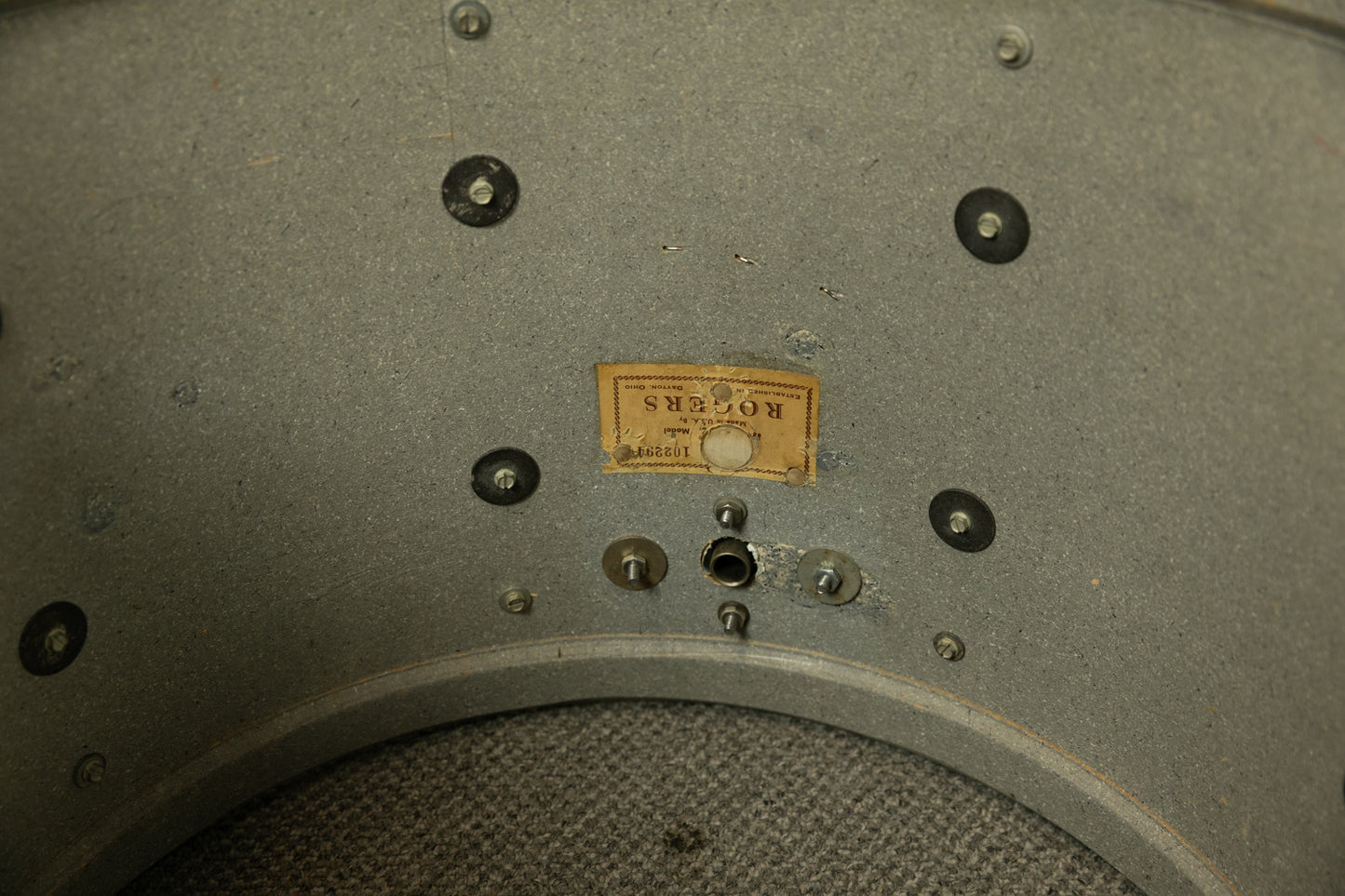 1960s Rogers Aqua Satin Flame Drum Set 14x18 14x14 and 8x12