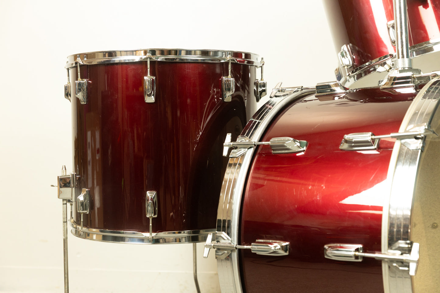 1980s Tama Imperialstar Wine Red 14x26 14x15 and 16x18 Drum Set