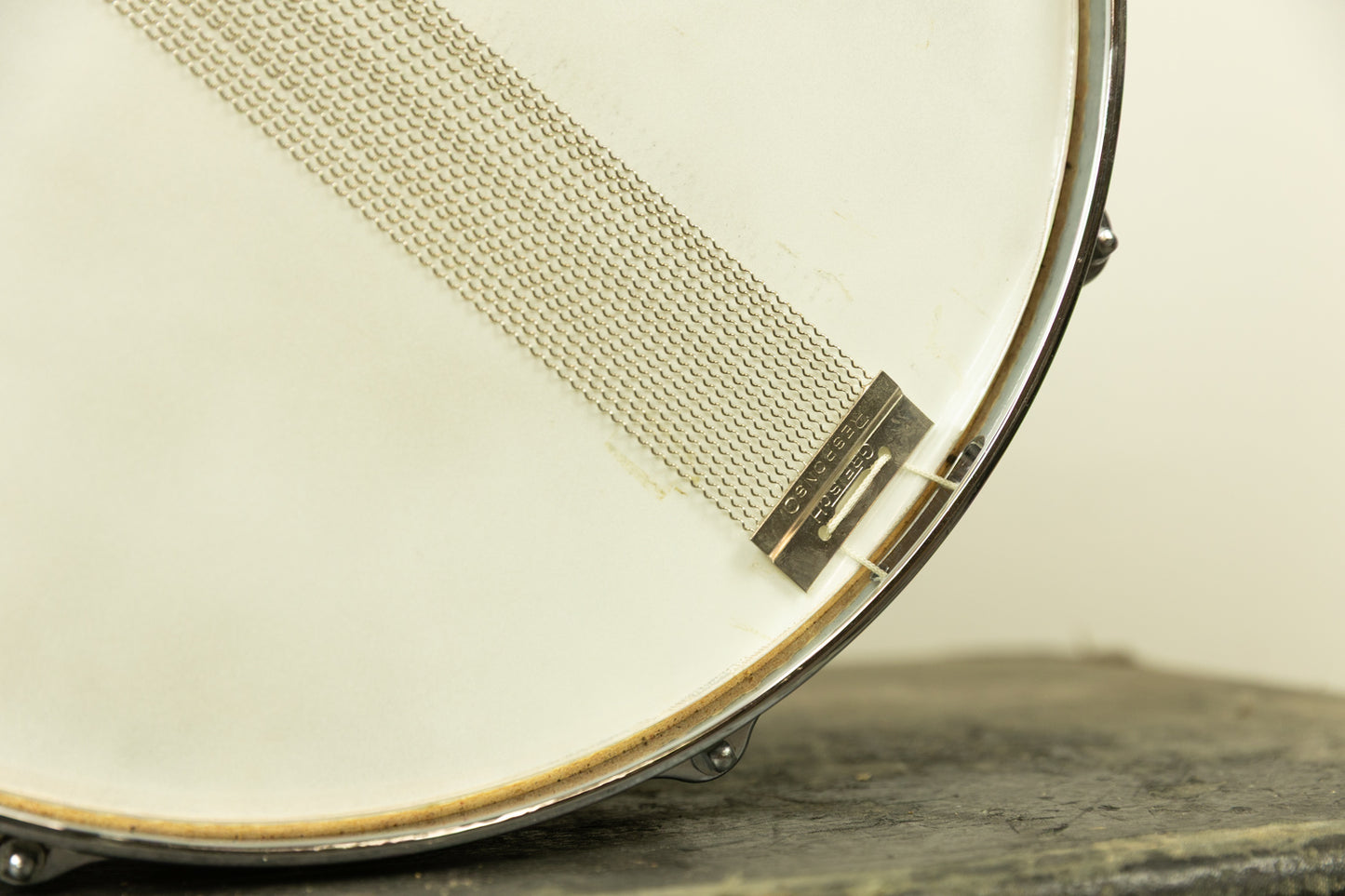 1960s Gretsch 5.5x14 White Marine Pearl Mode 4103 Snare Drum