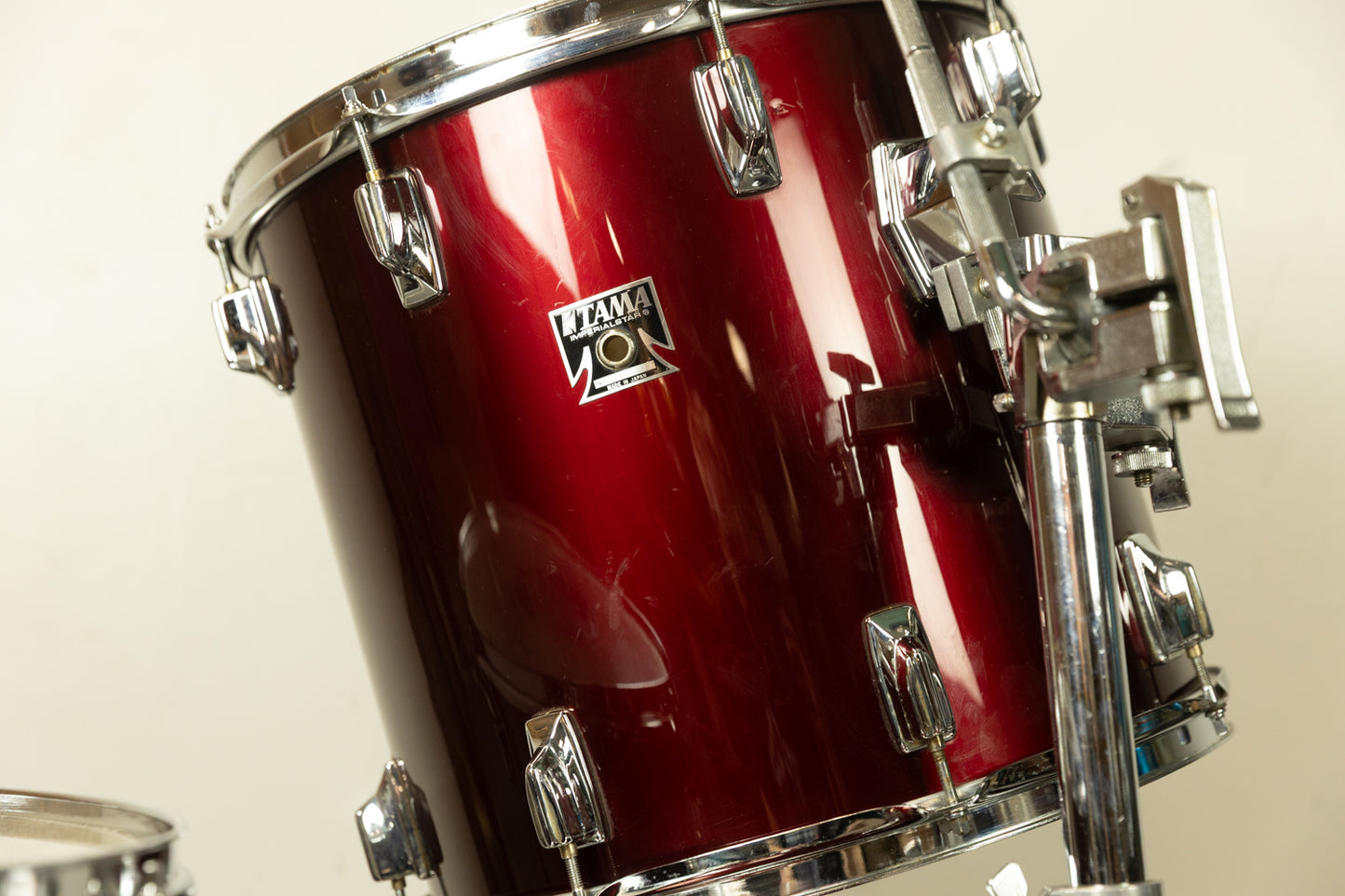 1980s Tama Imperialstar Wine Red 14x26 14x15 and 16x18 Drum Set