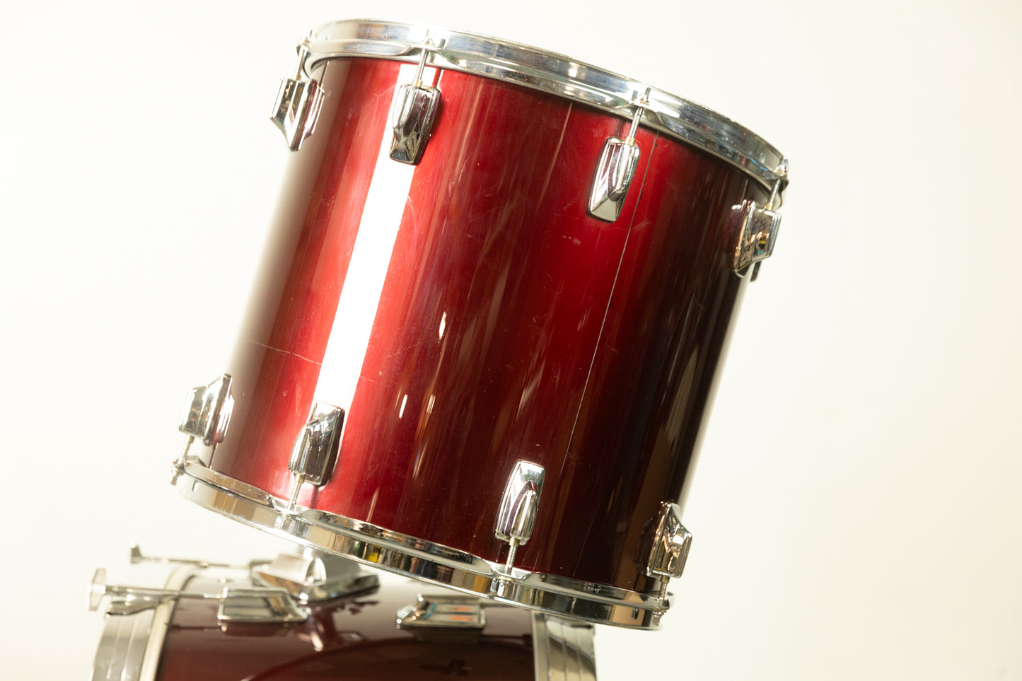 1980s Tama Imperialstar Wine Red 14x26 14x15 and 16x18 Drum Set