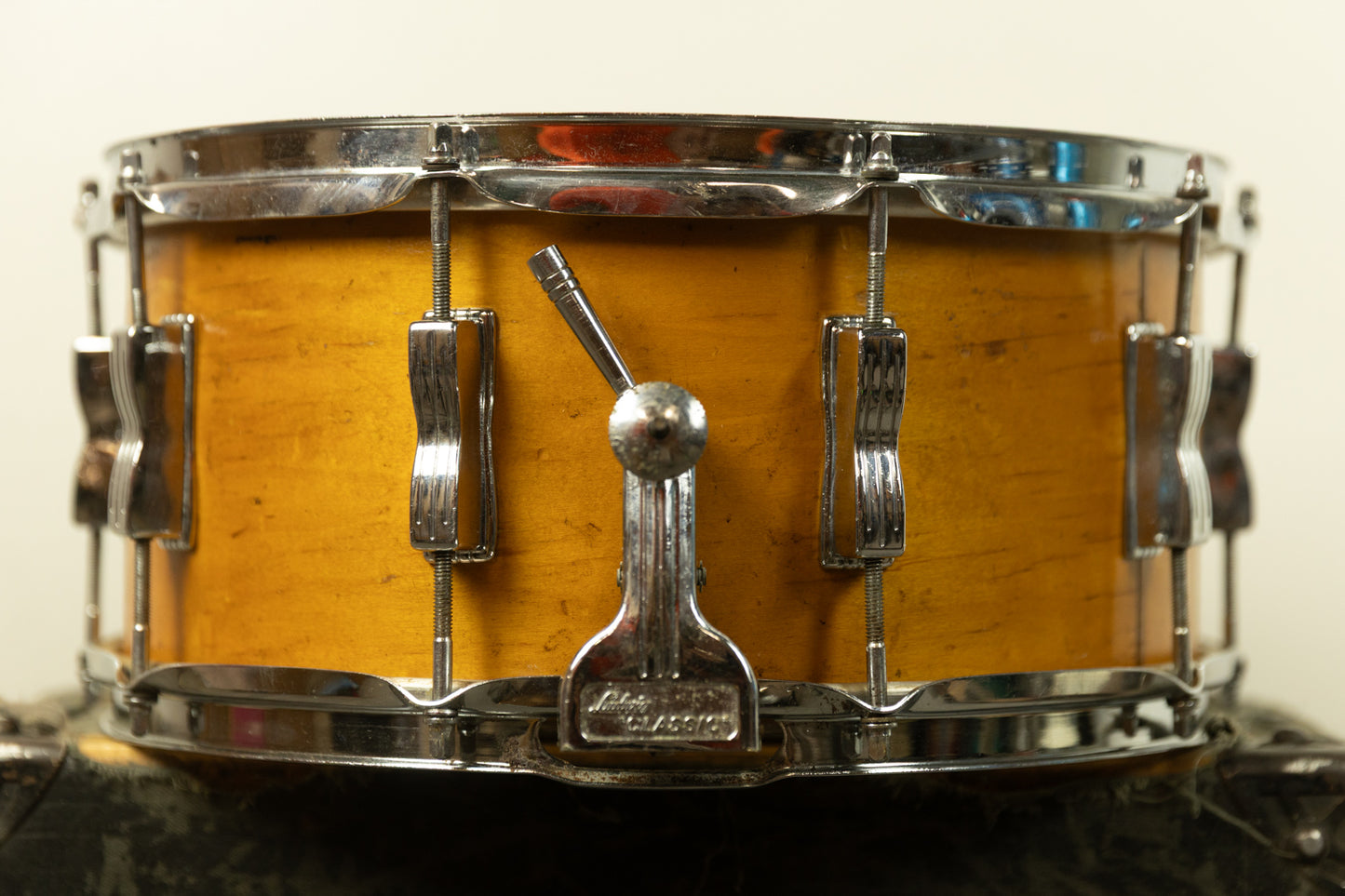 1970s Ludwig 6.5x14 Rock/Concert Natural Maple Wood Snare Drum