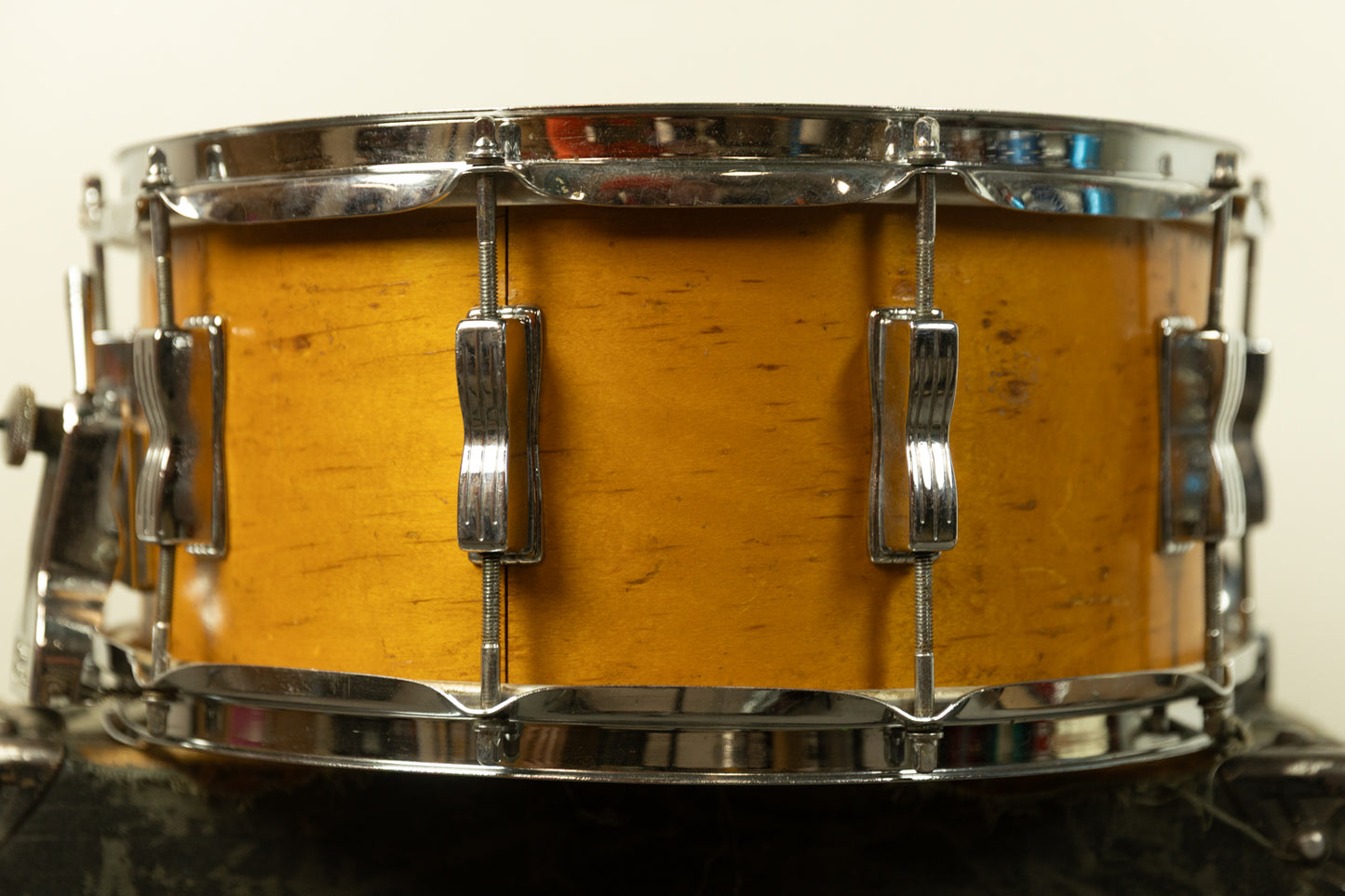 1970s Ludwig 6.5x14 Rock/Concert Natural Maple Wood Snare Drum