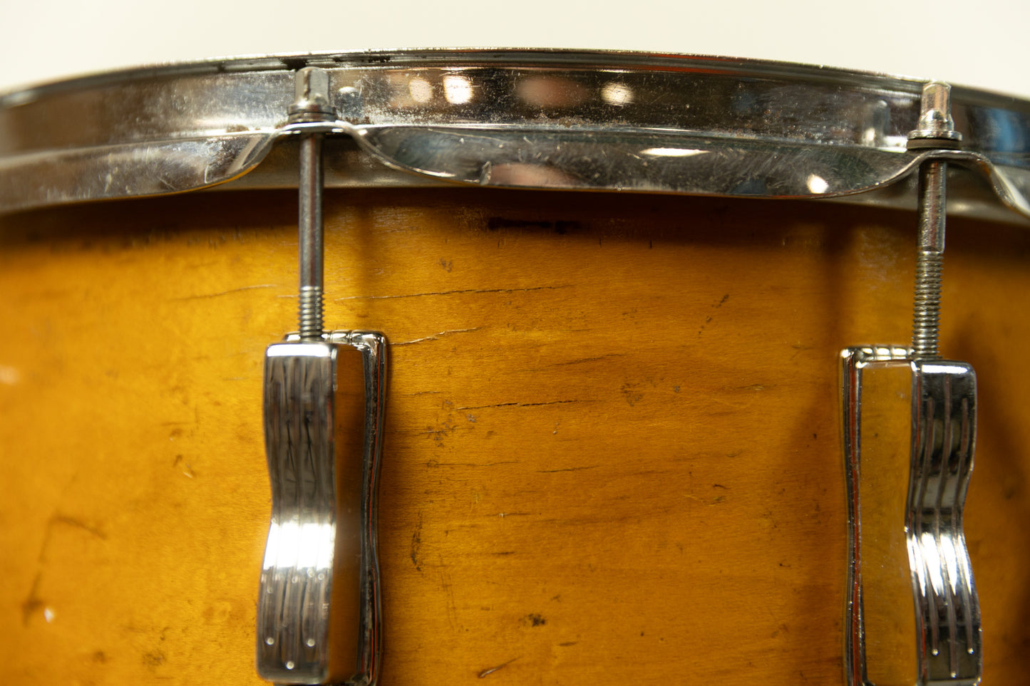 1970s Ludwig 6.5x14 Rock/Concert Natural Maple Wood Snare Drum