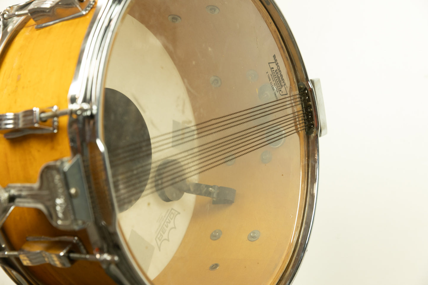 1970s Ludwig 6.5x14 Rock/Concert Natural Maple Wood Snare Drum