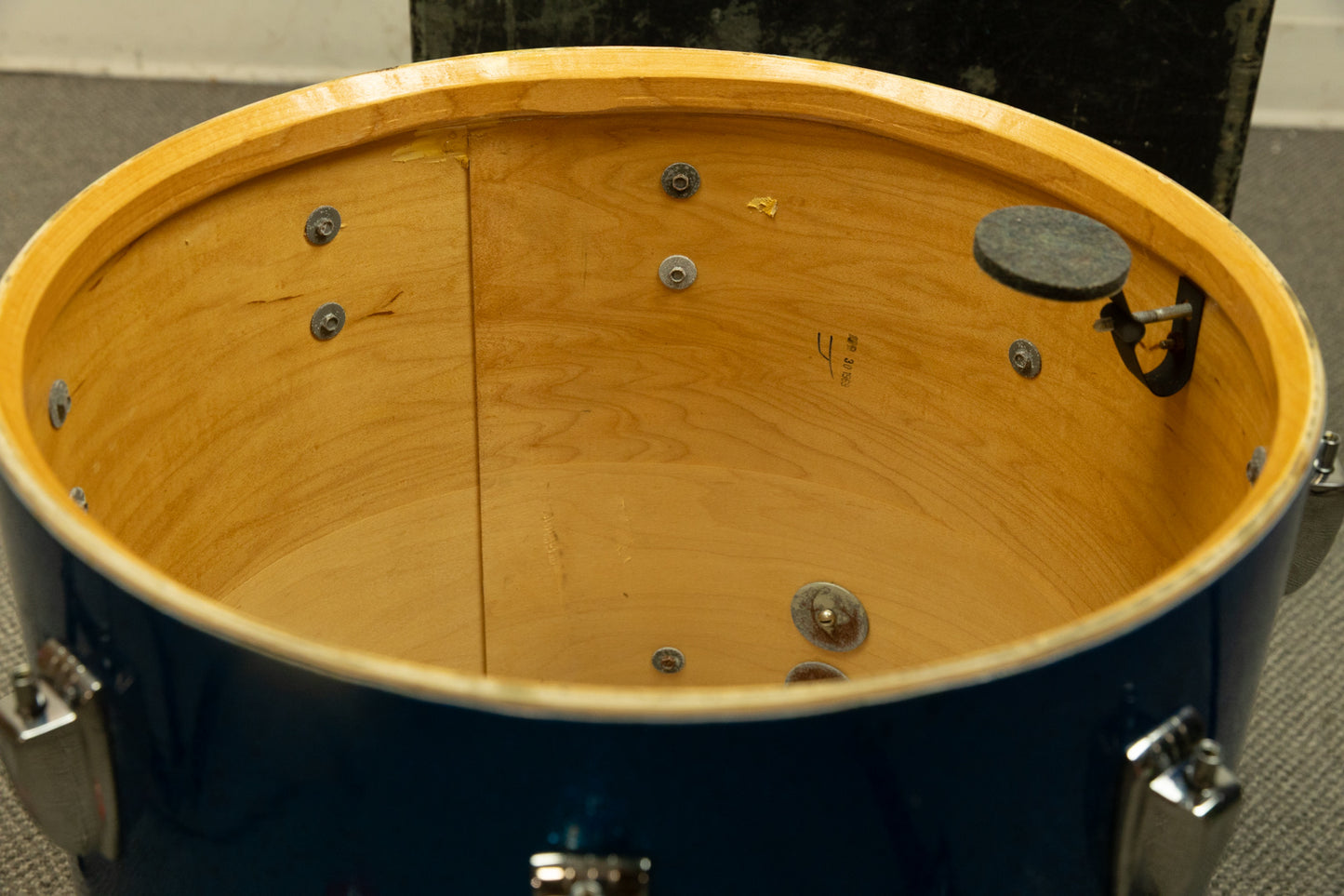 1960s Ludwig Blue Sparkle 14x20 8x12 and 16x16 Drum Set