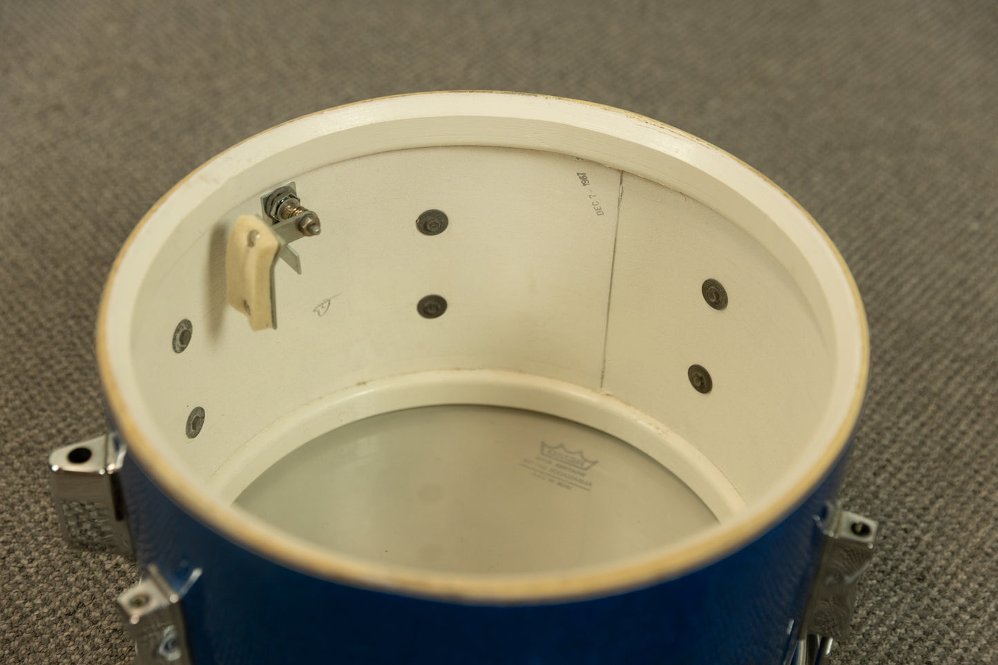 1960s Ludwig Blue Sparkle 14x20 8x12 and 16x16 Drum Set