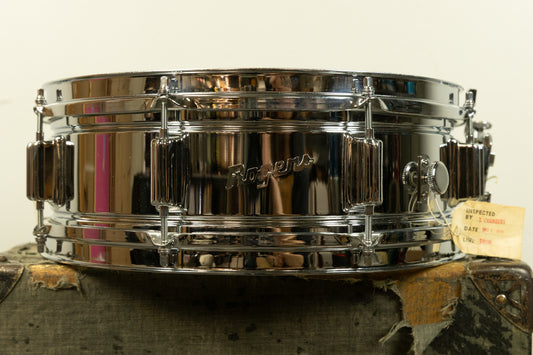 1970 Rogers 5x14 New Old Stock Metal Powertone Snare Drum