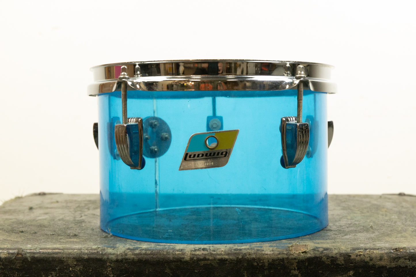 1970s Ludwig 6.5x10" Blue Vistalite Tom