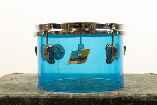 1970s Ludwig 6.5x10" Blue Vistalite Tom