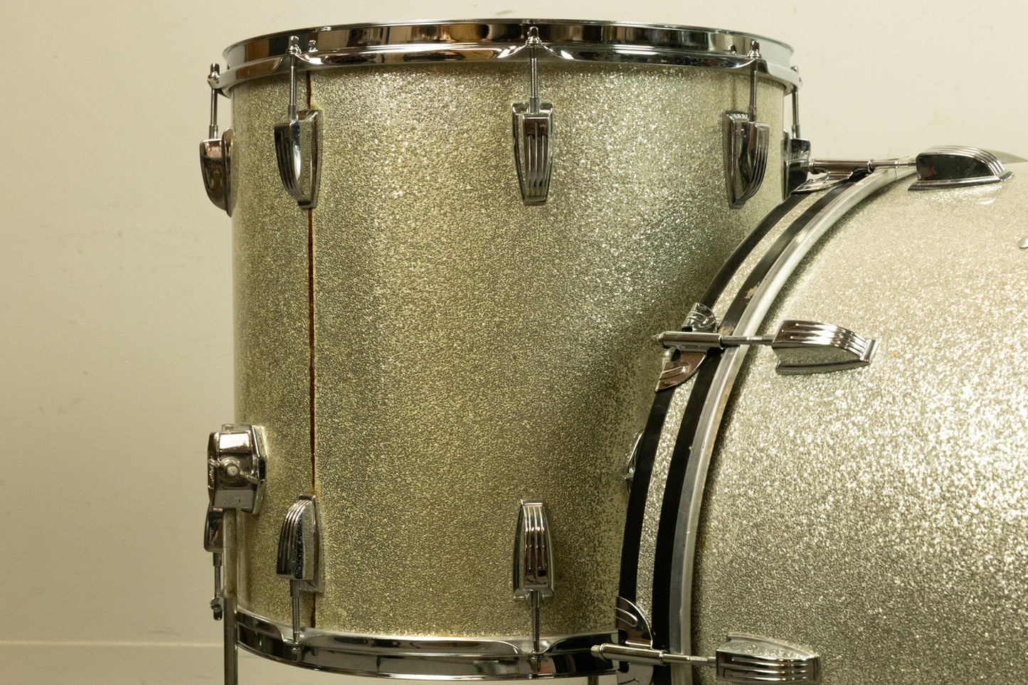 1970s Ludwig Silver Sparkle "Super Classic" Drum Set